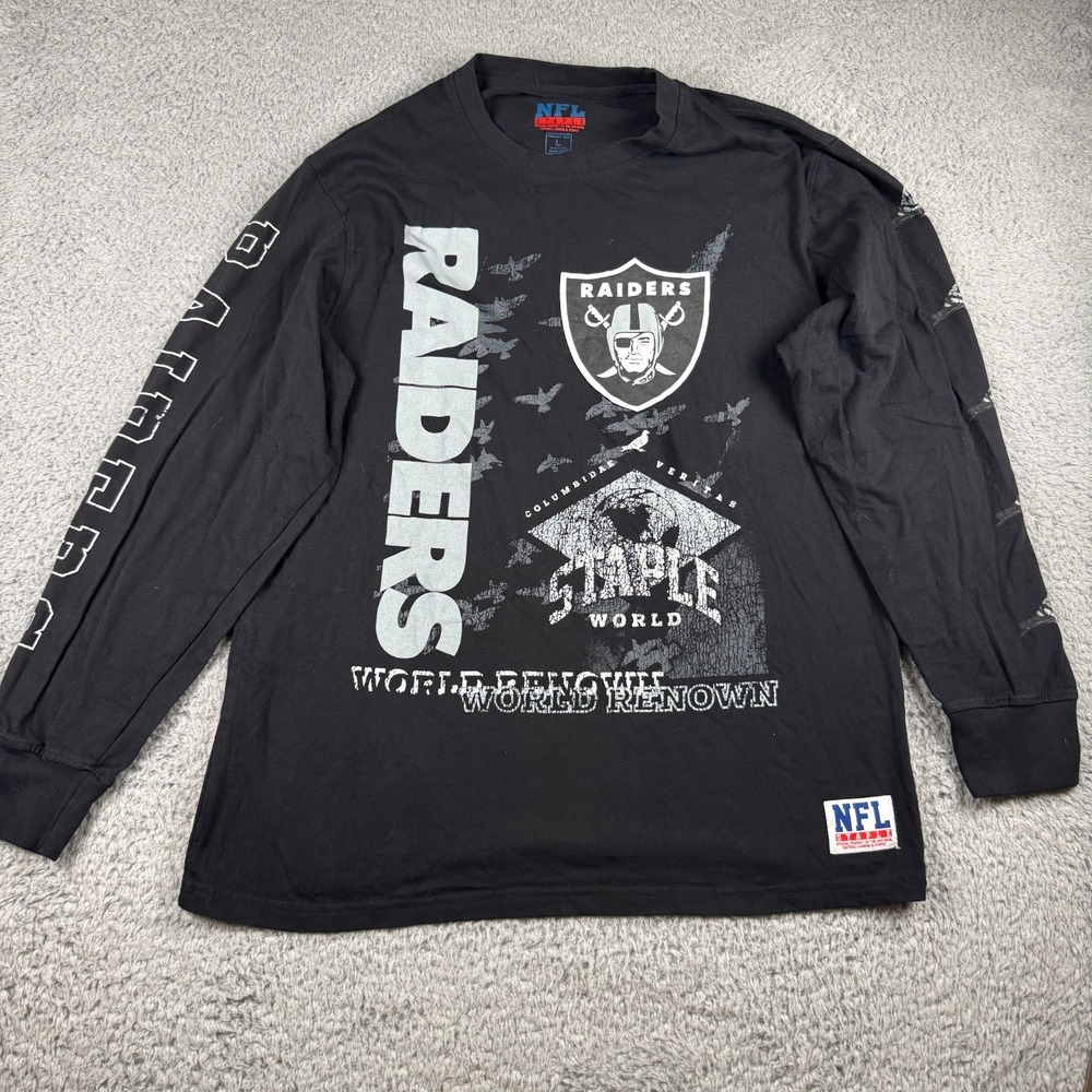 Las Vegas Raiders NFL x Staple World Renowned Long Sleeve T-Shirt Large